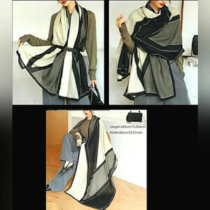 Chic Modern Stylish Minimalist Scarf Wrap Cover-Up New